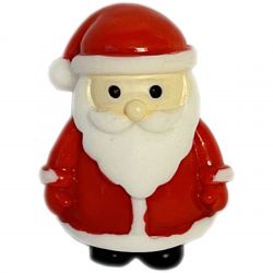 Jule Minifigur 3,5 Cm - Stående Julemand - Dekoration