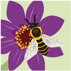 Billede af 2totango Pop Up Card Bee On Flower - Postkort