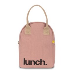 Fluf Zipper Lunch Bag - Mauve / Pink
