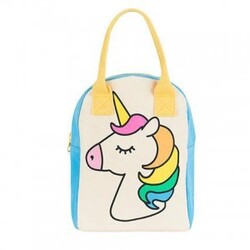 Fluf Zipper Lunch Bag - Unicorn