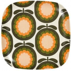 Orla Kiely - Plate Cantaloupe Melon Khaki