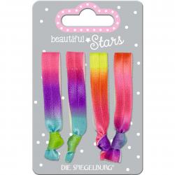 Die Spiegelburg Hair Tie Ribbon Neon Beautiful Stars - Hair Accessories - Hårelastik