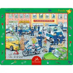 Die Spiegelburg Frame Puzzle very Busy At The Police (25 Pieces) - Puslespil
