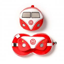 Relaxeazzz Volkswagen VW T1 Camper Bus Red Travel Pillow & Eye Mask - Nakkepude