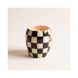 Paddywax Checkmate Check Candle Black - Duftlys